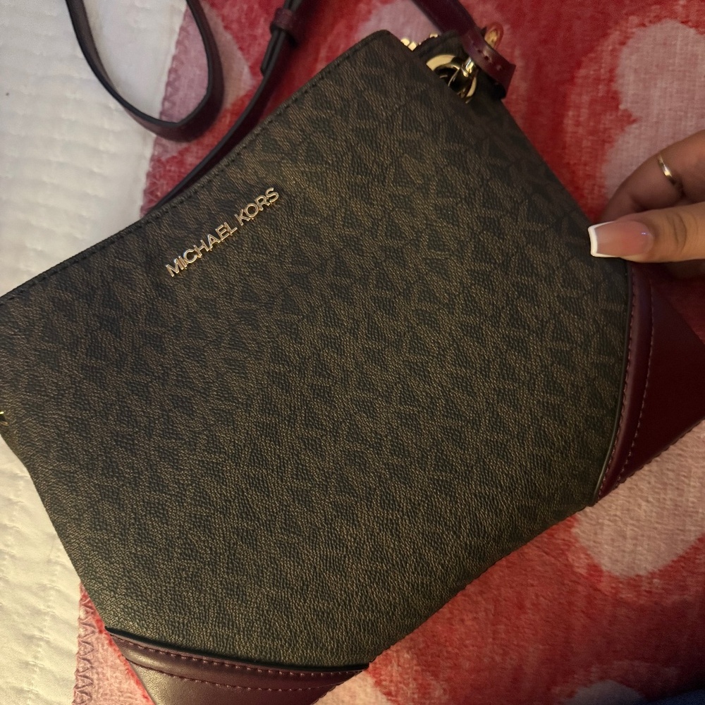 Michael kors crossbody with matching card wallet